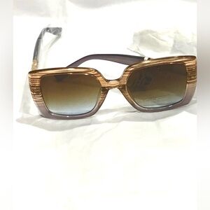 Jessica Simpson J6251 brown amber purple blue‎ translucent  oversized sunglasses